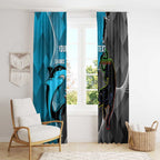 Custom NRL Panthers And Sharks Rugby 2024 Window Curtain Go Champions Dynamic Version