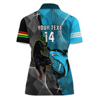 Custom NRL Panthers And Sharks Rugby 2024 Women Polo Shirt Go Champions Dynamic Version