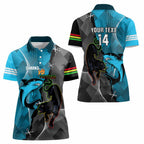 Custom NRL Panthers And Sharks Rugby 2024 Women Polo Shirt Go Champions Dynamic Version