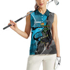 Custom NRL Panthers And Sharks Rugby 2024 Women Sleeveless Polo Shirt Go Champions Dynamic Version