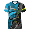 Custom NRL Panthers And Sharks Rugby 2024 Women V-Neck T-Shirt Go Champions Dynamic Version