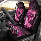 Think Pink Breast Cancer Awareness Car Seat Cover Butterfly Aboriginal Mix Polynesian Pattern