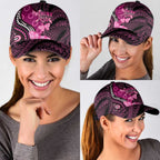 Think Pink Breast Cancer Awareness Australia Classic Cap Butterfly Aboriginal Mix Polynesian Pattern - Aussie Hoodie