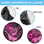 Think Pink Breast Cancer Awareness Spare Tire Cover Butterfly Aboriginal Mix Polynesian Pattern