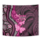 Think Pink Breast Cancer Awareness Tapestry Butterfly Aboriginal Mix Polynesian Pattern