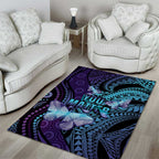 You Matter Suicide Prevention Awareness Area Rug Butterfly Aboriginal Mix Polynesian Pattern