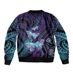 You Matter Suicide Prevention Awareness Bomber Jacket Butterfly Aboriginal Mix Polynesian Pattern