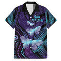 You Matter Suicide Prevention Awareness Family Matching Summer Maxi Dress and Hawaiian Shirt Butterfly Aboriginal Mix Polynesian Pattern