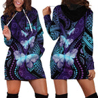 You Matter Suicide Prevention Awareness Hoodie Dress Butterfly Aboriginal Mix Polynesian Pattern