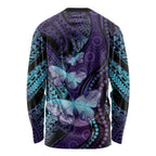 You Matter Suicide Prevention Awareness Long Sleeve Shirt Butterfly Aboriginal Mix Polynesian Pattern