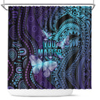 You Matter Suicide Prevention Awareness Shower Curtain Butterfly Aboriginal Mix Polynesian Pattern