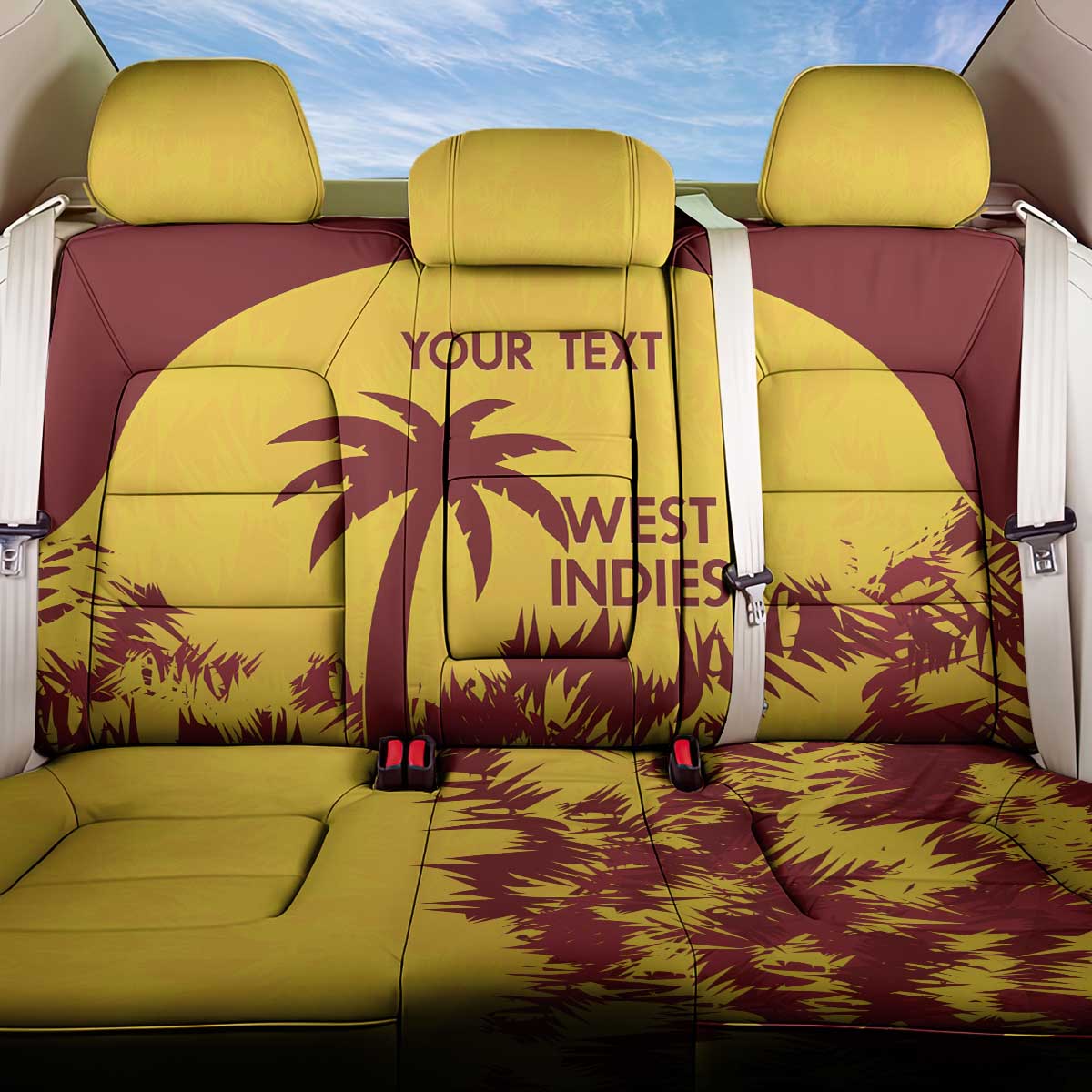 Custom West Indies Cricket Back Car Seat Cover Windies Newest Version