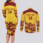 Custom West Indies Cricket Couples Matching Long Sleeve Bodycon Dress and Long Sleeve Button Shirt Windies Newest Version