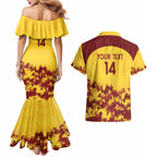 Custom West Indies Cricket Couples Matching Mermaid Dress and Hawaiian Shirt Windies Newest Version