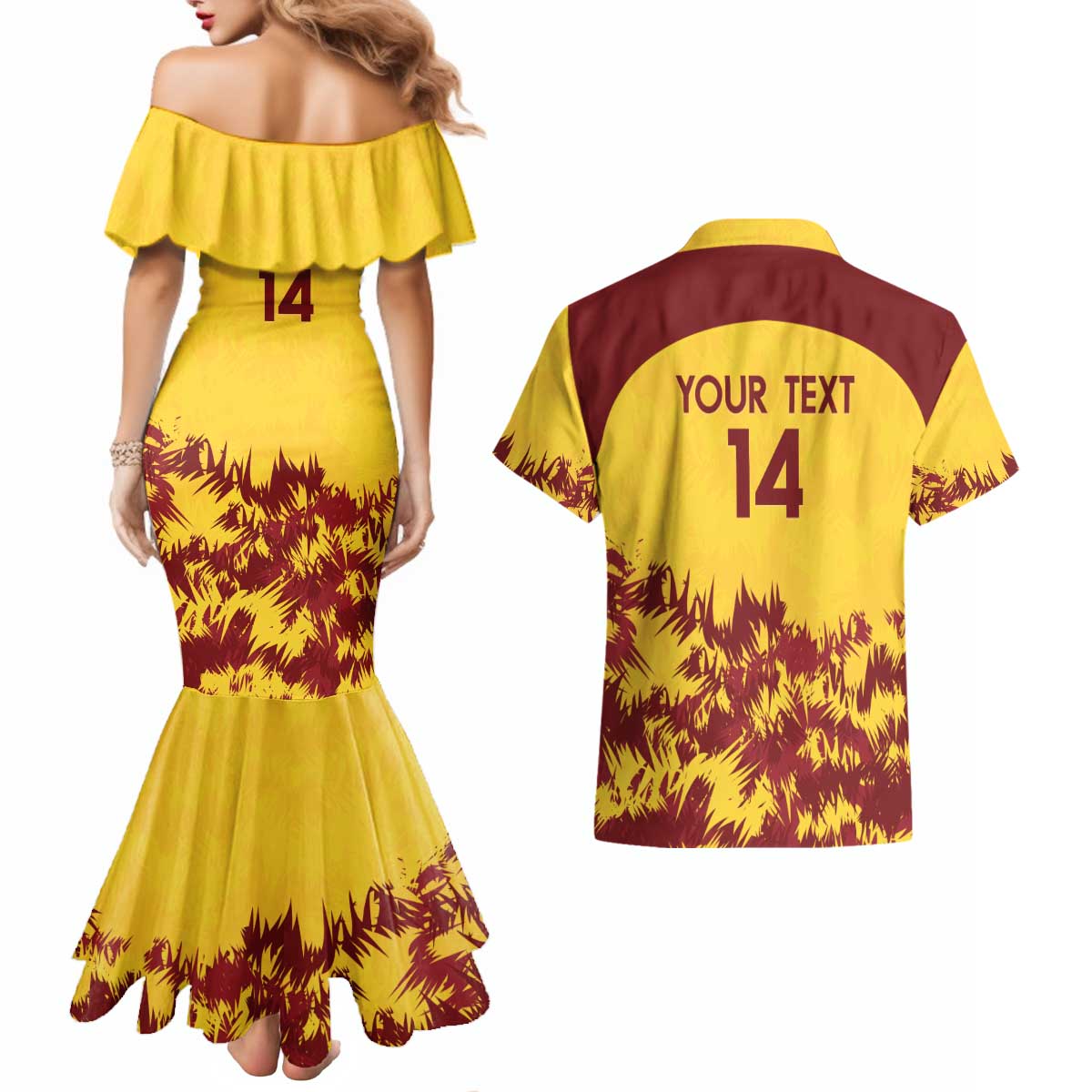 Custom West Indies Cricket Couples Matching Mermaid Dress and Hawaiian Shirt Windies Newest Version