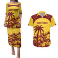 Custom West Indies Cricket Couples Matching Puletasi and Hawaiian Shirt Windies Newest Version