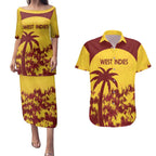 Custom West Indies Cricket Couples Matching Puletasi and Hawaiian Shirt Windies Newest Version