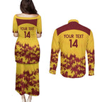 Custom West Indies Cricket Couples Matching Puletasi and Long Sleeve Button Shirt Windies Newest Version