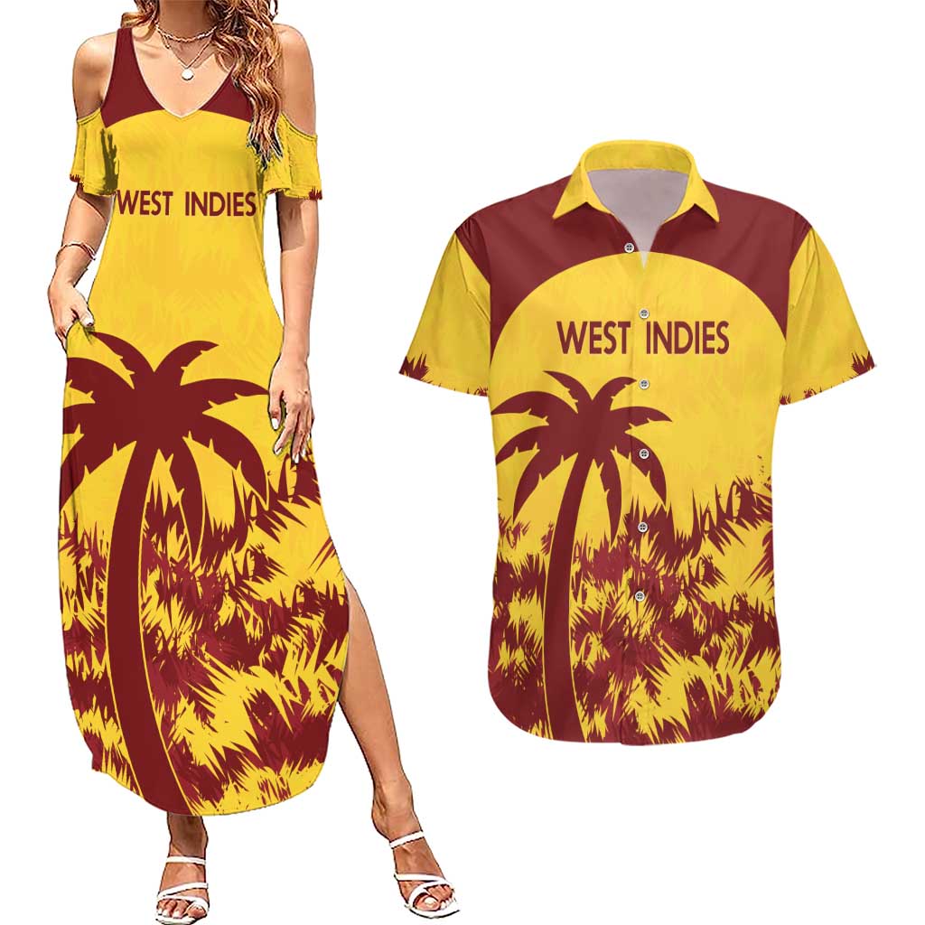 Custom West Indies Cricket Couples Matching Summer Maxi Dress and Hawaiian Shirt Windies Newest Version