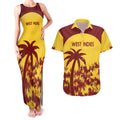 Custom West Indies Cricket Couples Matching Tank Maxi Dress and Hawaiian Shirt Windies Newest Version