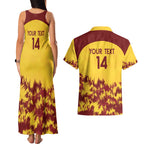 Custom West Indies Cricket Couples Matching Tank Maxi Dress and Hawaiian Shirt Windies Newest Version