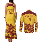 Custom West Indies Cricket Couples Matching Tank Maxi Dress and Long Sleeve Button Shirt Windies Newest Version