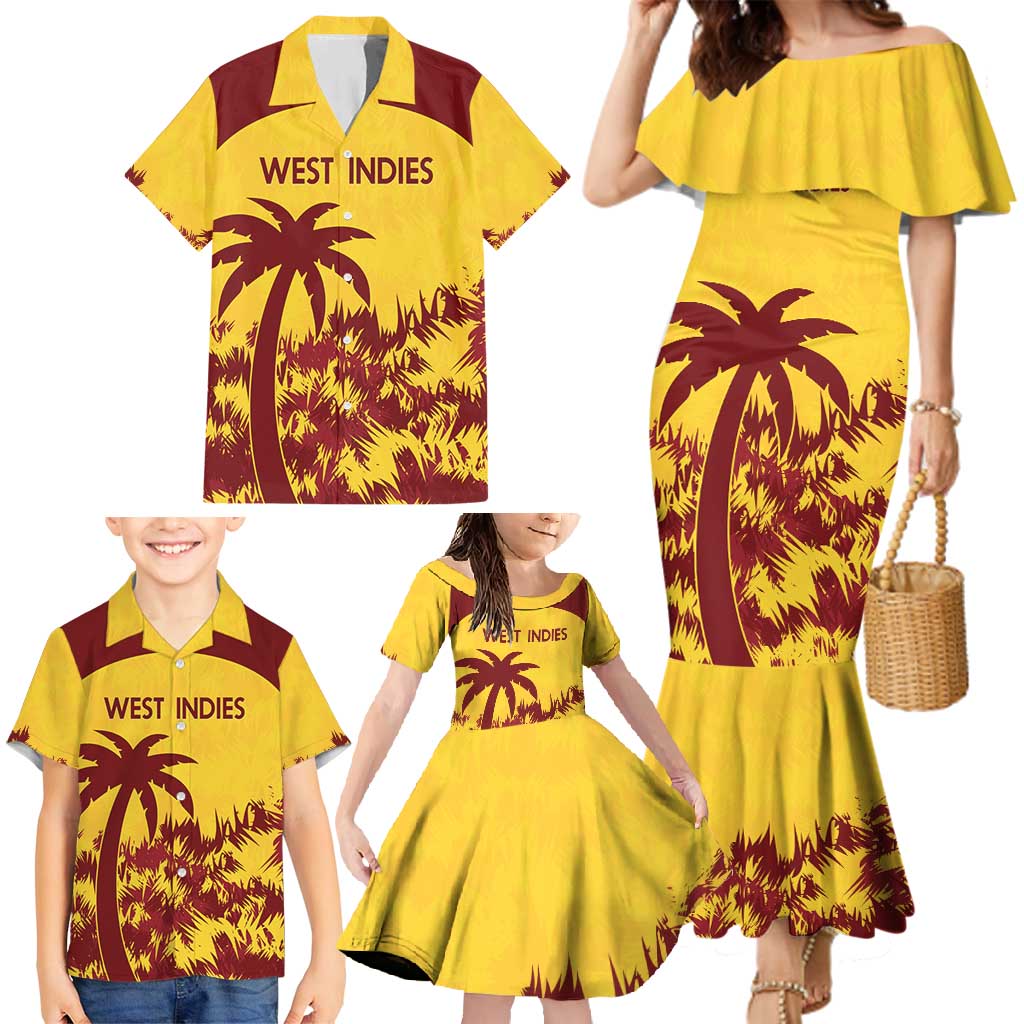 Custom West Indies Cricket Family Matching Mermaid Dress and Hawaiian Shirt Windies Newest Version