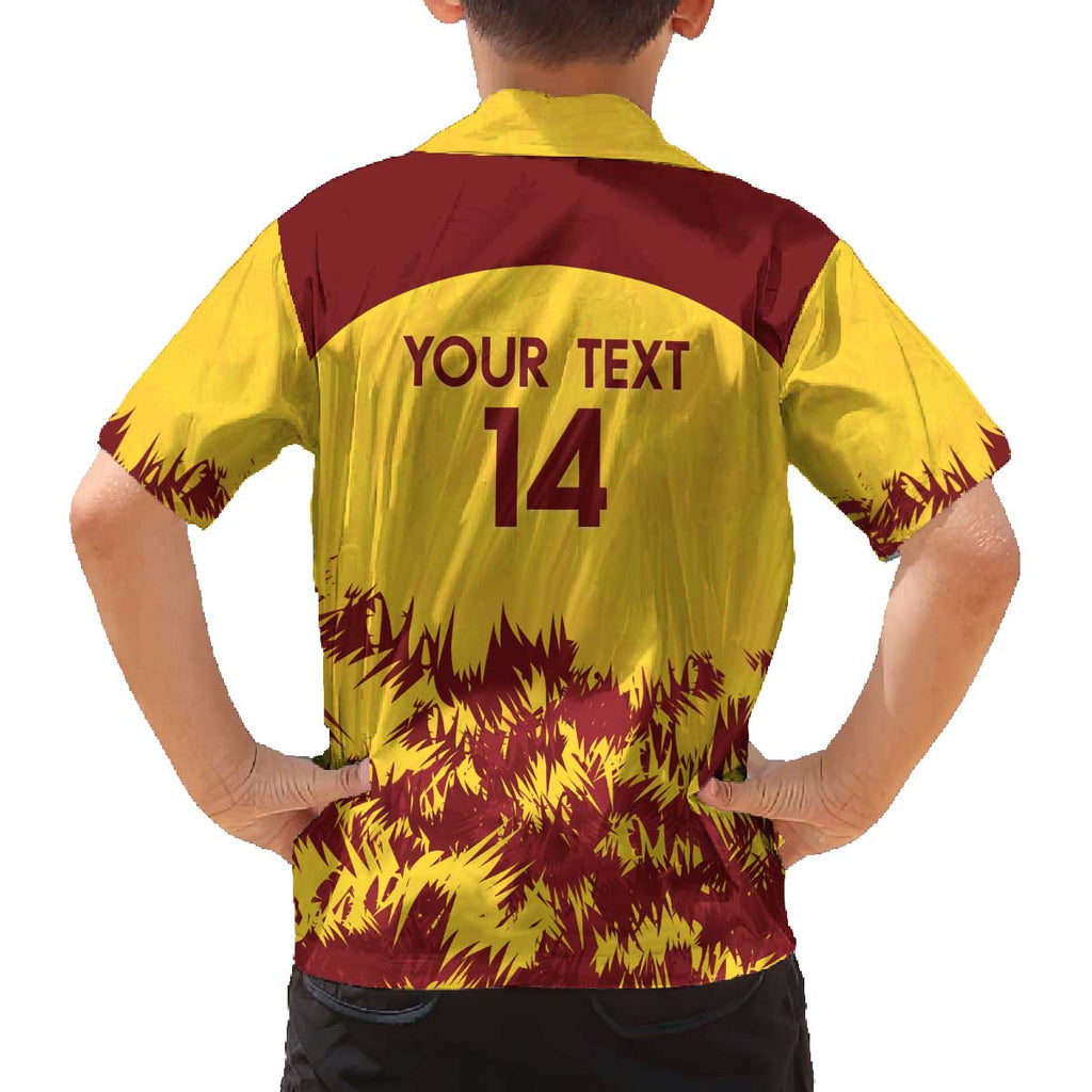 Custom West Indies Cricket Family Matching Off The Shoulder Long Sleeve Dress and Hawaiian Shirt Windies Newest Version