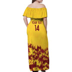 Custom West Indies Cricket Family Matching Off Shoulder Maxi Dress and Hawaiian Shirt Windies Newest Version