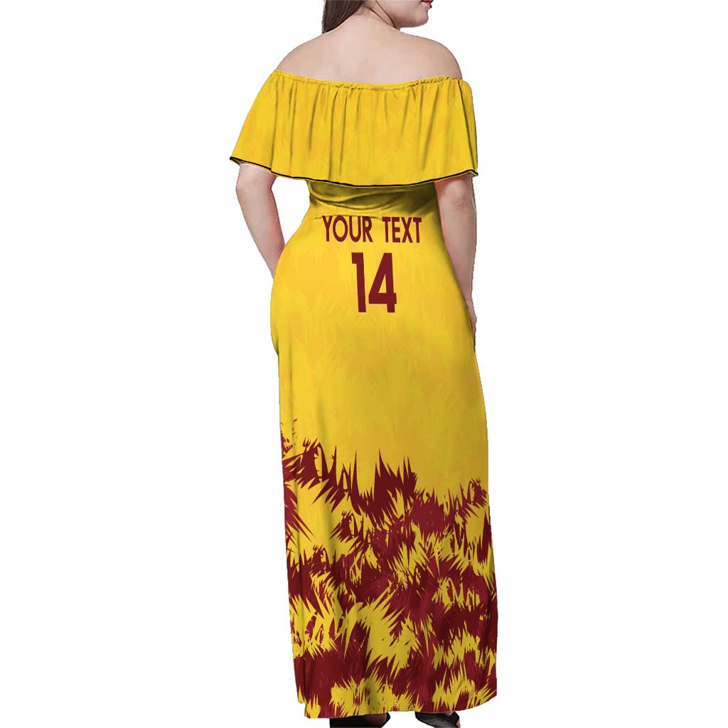 Custom West Indies Cricket Family Matching Off Shoulder Maxi Dress and Hawaiian Shirt Windies Newest Version