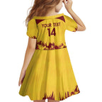 Custom West Indies Cricket Family Matching Off Shoulder Short Dress and Hawaiian Shirt Windies Newest Version