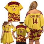 Custom West Indies Cricket Family Matching Off Shoulder Short Dress and Hawaiian Shirt Windies Newest Version LT14