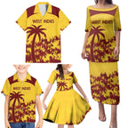 Custom West Indies Cricket Family Matching Puletasi and Hawaiian Shirt Windies Newest Version