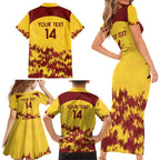Custom West Indies Cricket Family Matching Short Sleeve Bodycon Dress and Hawaiian Shirt Windies Newest Version