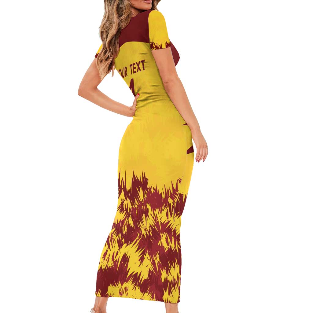 Custom West Indies Cricket Family Matching Short Sleeve Bodycon Dress and Hawaiian Shirt Windies Newest Version