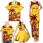 Custom West Indies Cricket Family Matching Tank Maxi Dress and Hawaiian Shirt Windies Newest Version