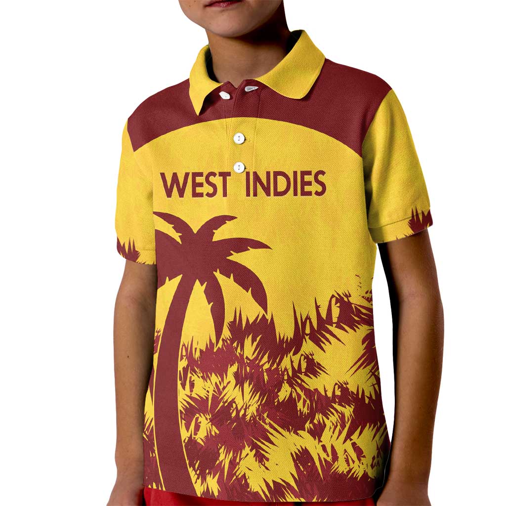 Custom West Indies Cricket Kid Polo Shirt Windies Newest Version