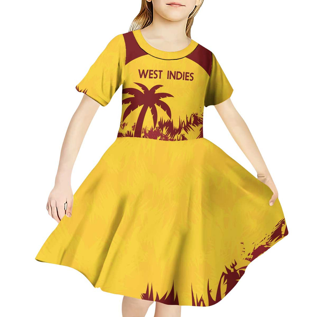 Custom West Indies Cricket Kid Short Sleeve Dress Windies Newest Version
