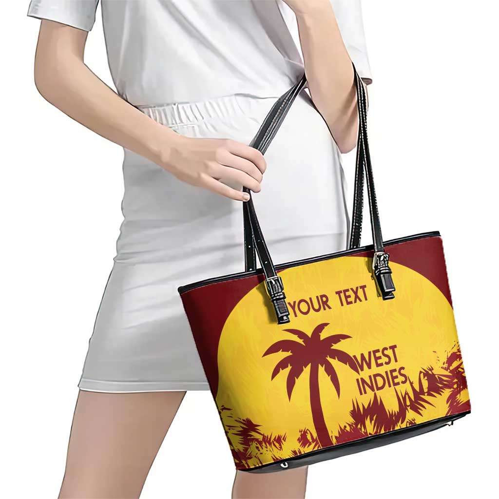 Custom West Indies Cricket Leather Tote Bag Windies Newest Version