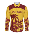 Custom West Indies Cricket Long Sleeve Button Shirt Windies Newest Version