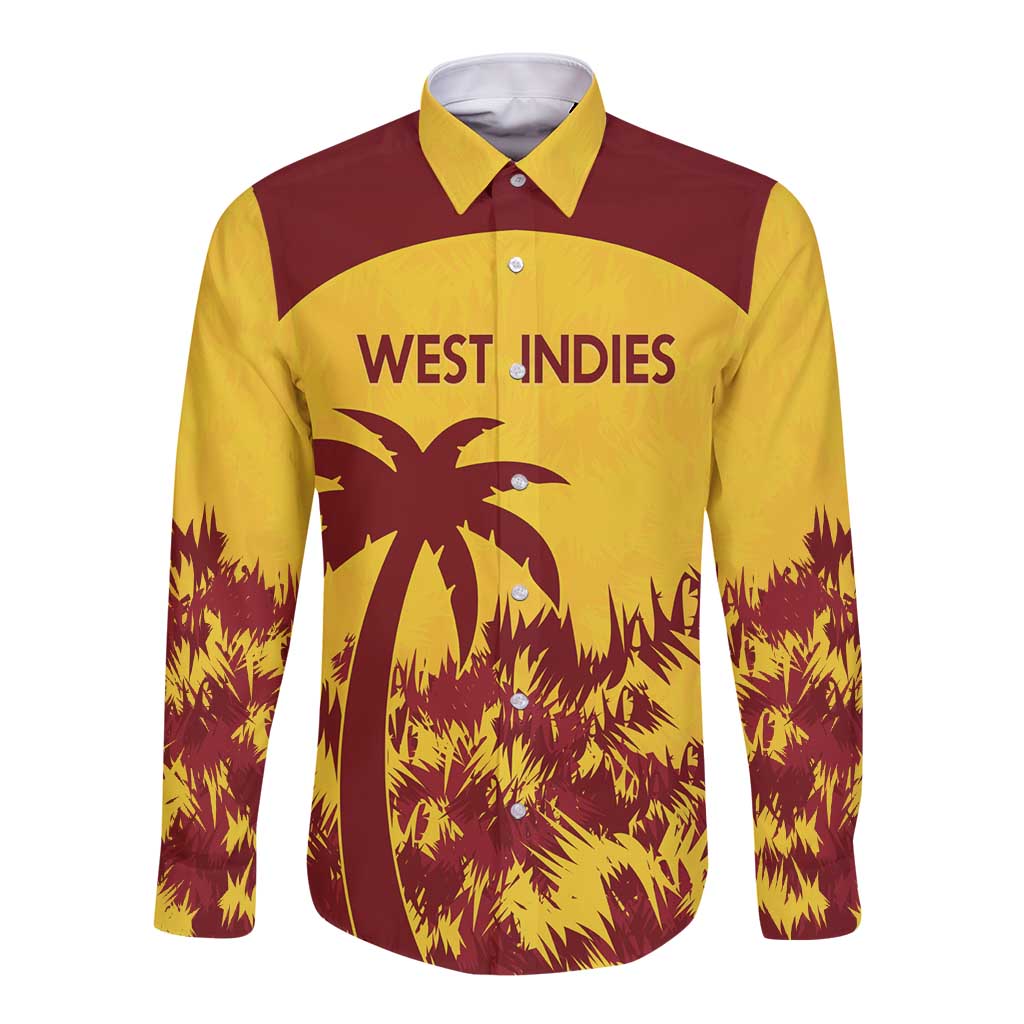 Custom West Indies Cricket Long Sleeve Button Shirt Windies Newest Version