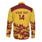 Custom West Indies Cricket Long Sleeve Button Shirt Windies Newest Version