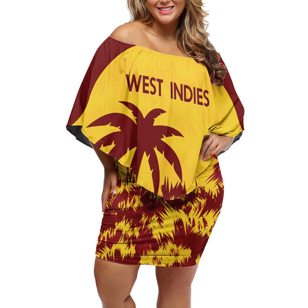 Custom West Indies Cricket Off Shoulder Short Dress Windies Newest Version