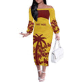 Custom West Indies Cricket Off The Shoulder Long Sleeve Dress Windies Newest Version