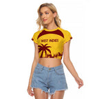 Custom West Indies Cricket Raglan Cropped T Shirt Windies Newest Version