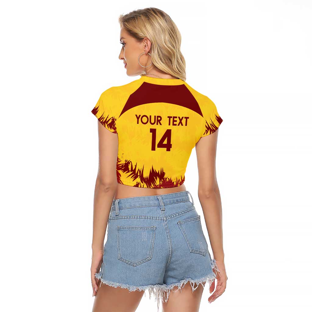 Custom West Indies Cricket Raglan Cropped T Shirt Windies Newest Version