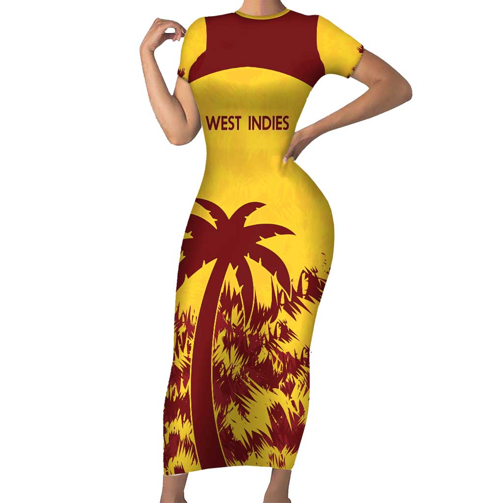 Custom West Indies Cricket Short Sleeve Bodycon Dress Windies Newest Version