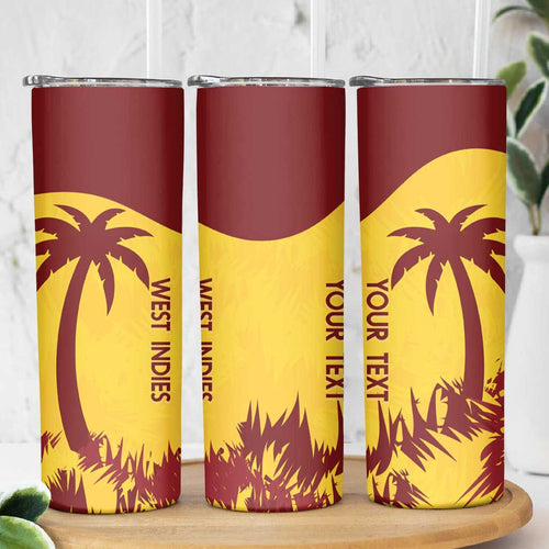 Custom West Indies Cricket Skinny Tumbler Windies Newest Version