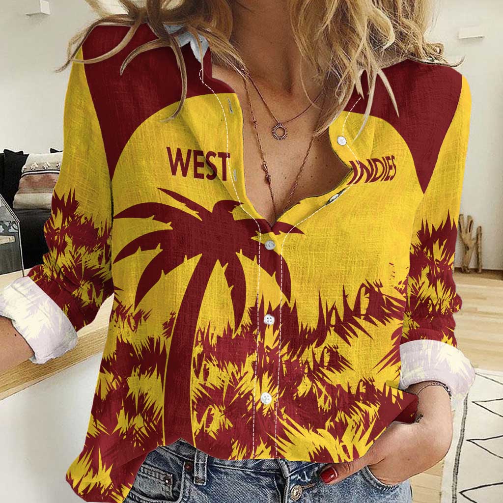 Custom West Indies Cricket Women Casual Shirt Windies Newest Version