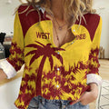 Custom West Indies Cricket Women Casual Shirt Windies Newest Version